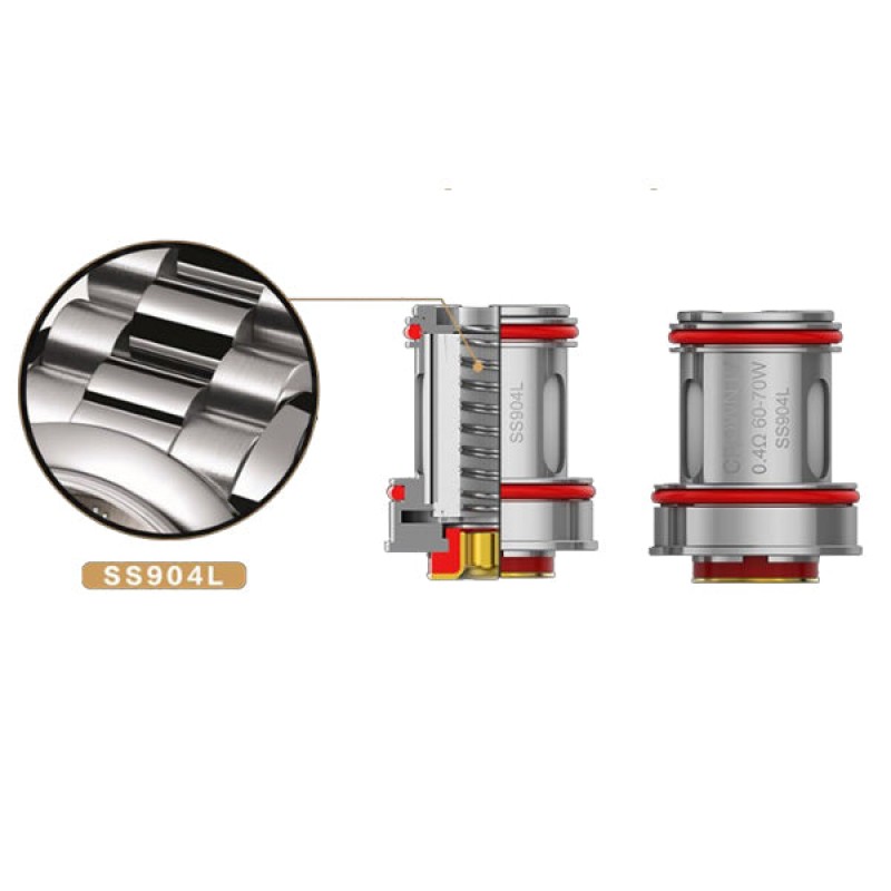 Uwell Crown 4-IV Dual SS904L Replacement Coil (4pcs-pack)