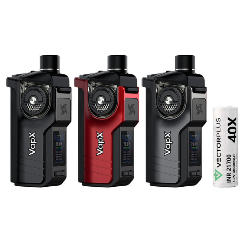 VapX Geyser 100W Pod Kit 4000mAh with 21700 Batter...