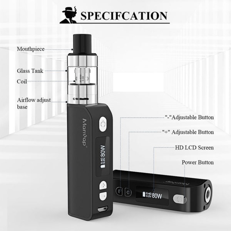 Manvap MP Gent 80W Mod Kit 2200mAh