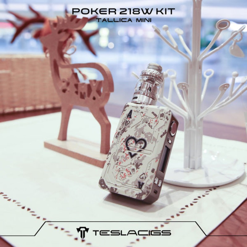 Teslacigs Poker 218 Kit with Resin Tallica Mini Tank 4ml-6ml