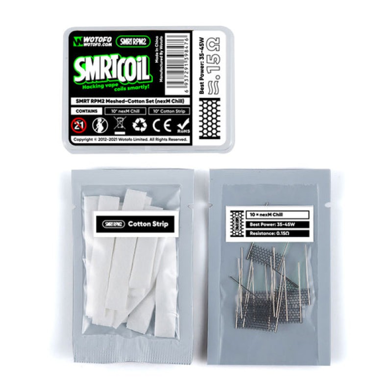 Wotofo SMRT RPM2 Meshed-Cotton Set 10pcs/pack