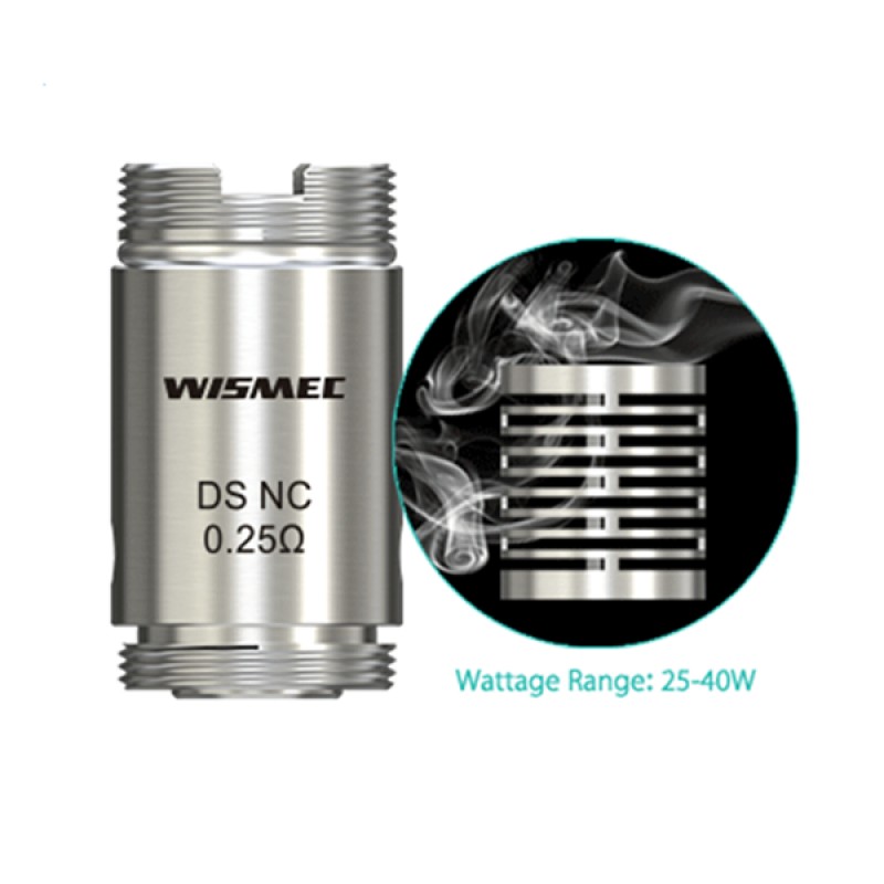 5PCS-PACK WISMEC Motiv DS NC Replacement Coil Head 0.25 Ohm