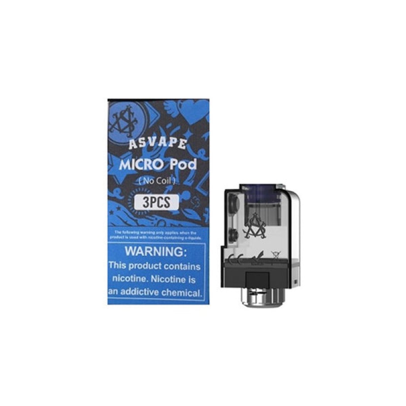 Asvape Micro Replacement Pod Cartridge 2ml (3pcs/pack)