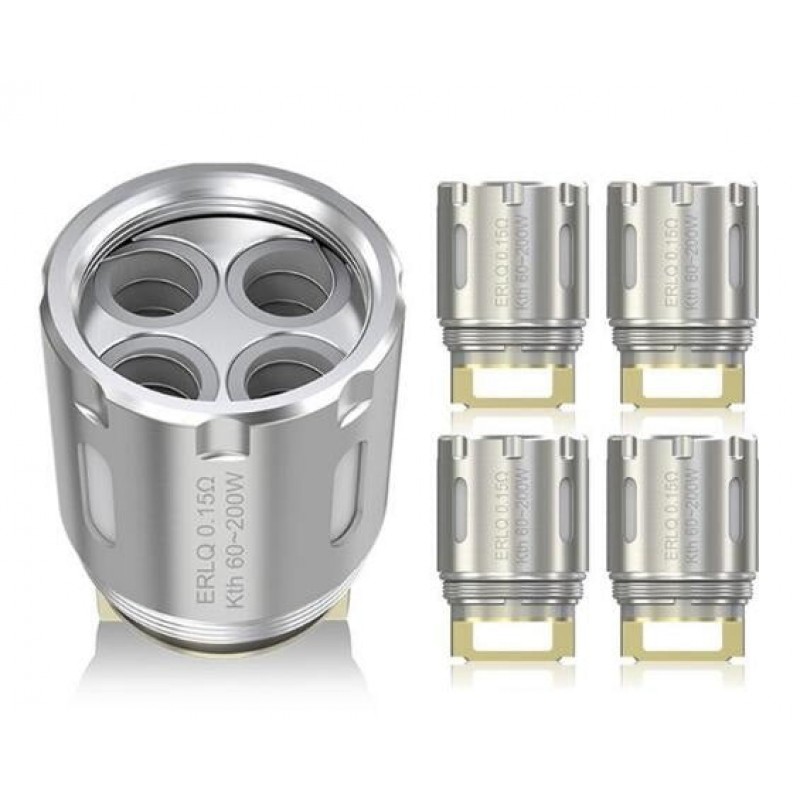 5PCS-PACK Eleaf ERLQ Quadruple Coil Head 0.15 Ohm ...